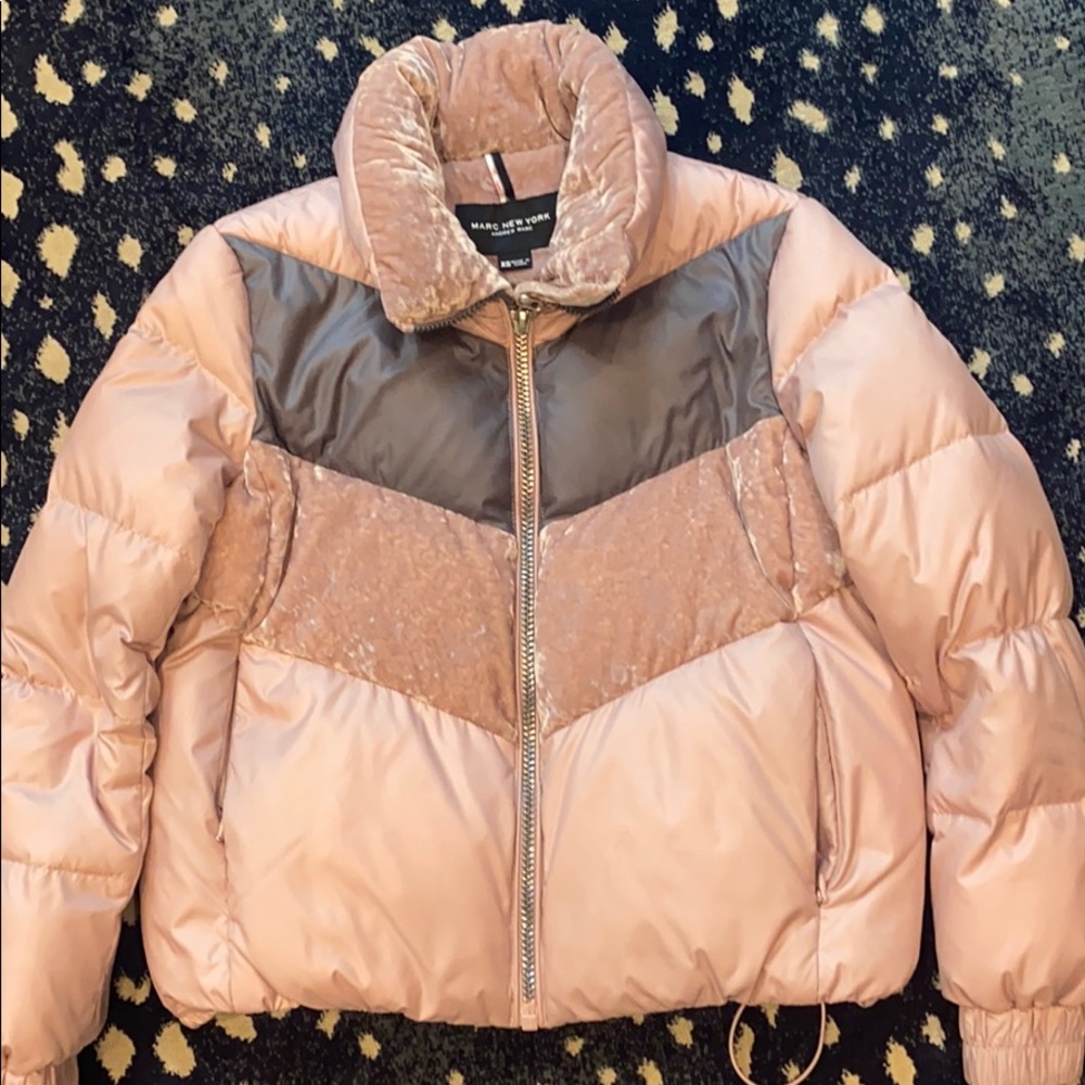 Andrew Marc
Chevron Stripe Puffer Jacket